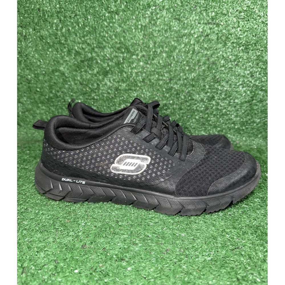 Skechers Womens 9 Track Leshur Black Memory Foam‎ Running Shoes Walking Sneakers
